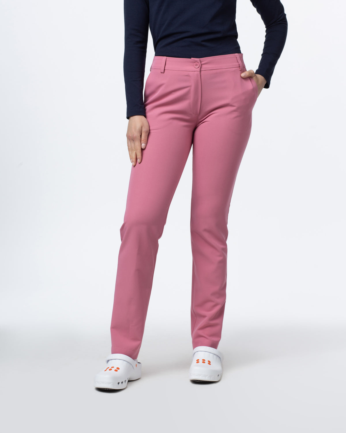 LARA női egészségügyi nadrág - Dusty pink